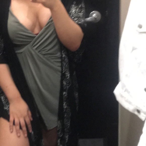 Wrap Style Thin Strap Romper, Gray Size:M - Picture 5 of 5